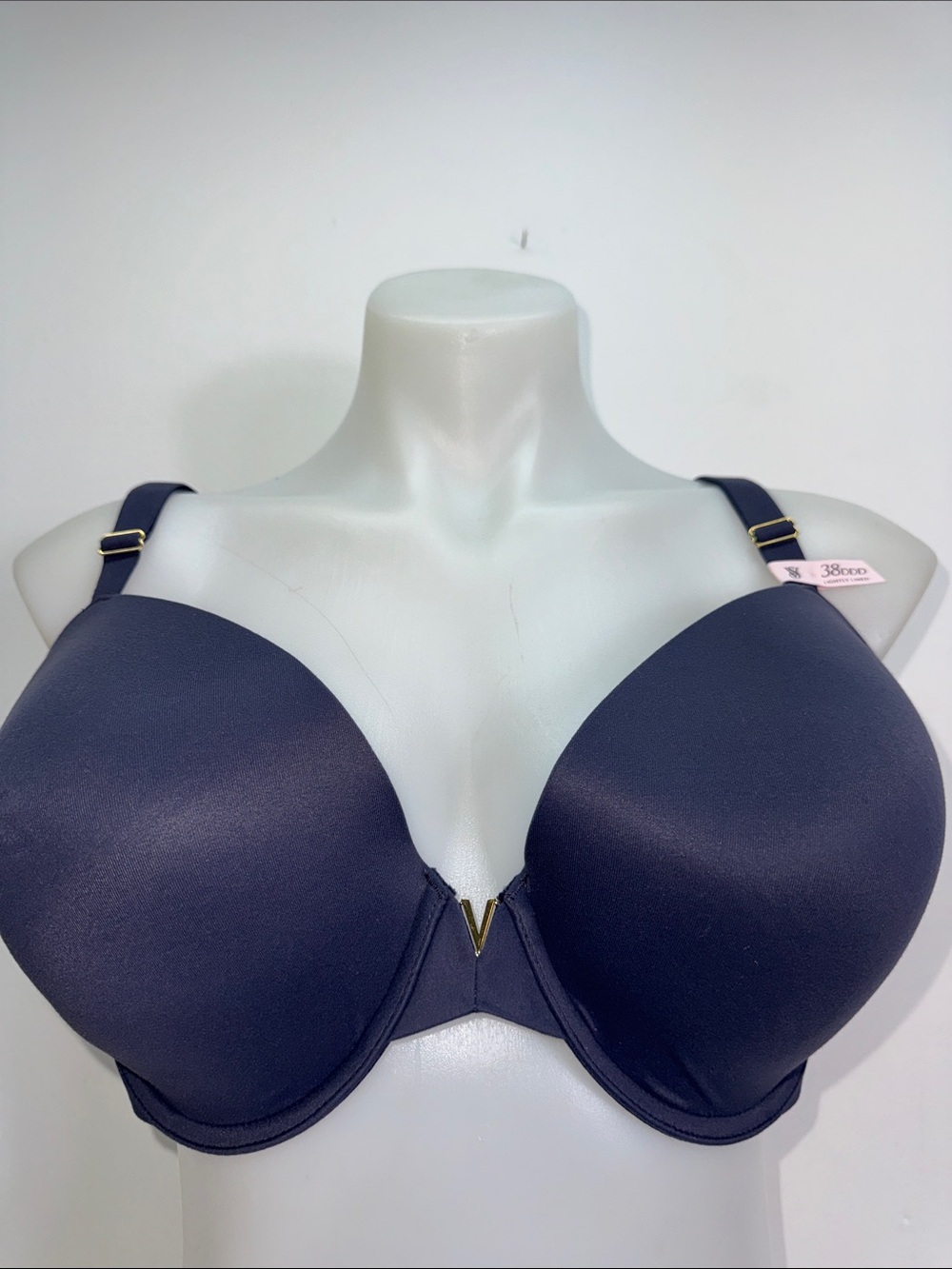 Victoria's Secret dark gray super soft lined Demi  Bra Sz 38DDD NWT